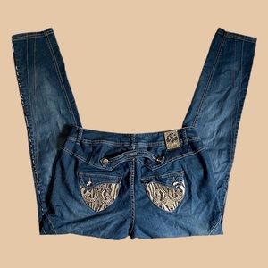 ✨🦓 Y2K DERÉON JEANS WITH ZEBRA PRINT ACCENTS 🦓✨